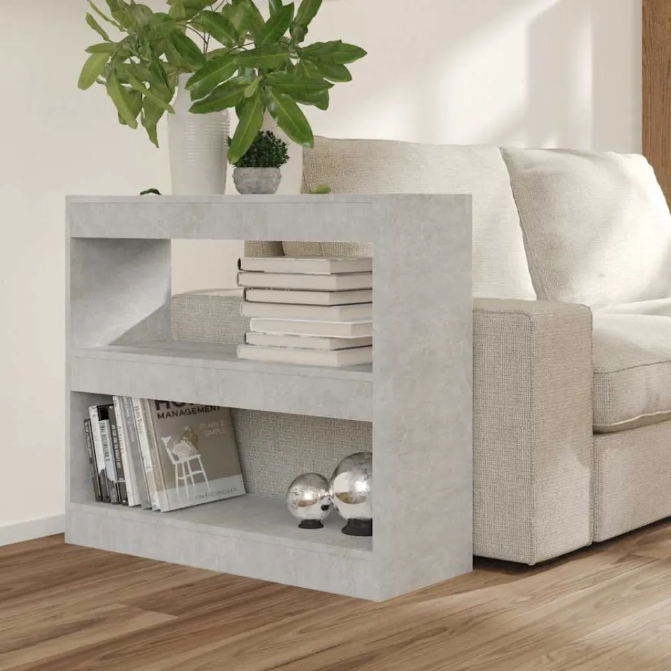 vidaXL Boekenkast/kamerscherm 80x30x72 cm betongrijs grijs, foto 3