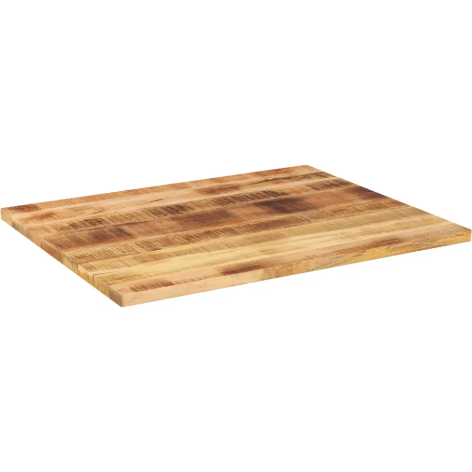 vidaXL Tafelblad rechthoekig 100x80x2,5 cm massief ruw mangohout Bruin