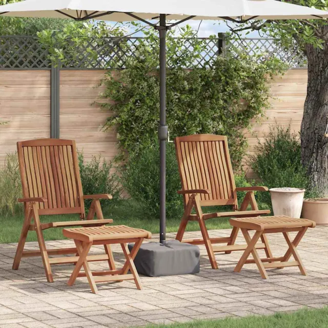vidaXL Tuin eettafelset 4 st Bruin Massief Teakhout