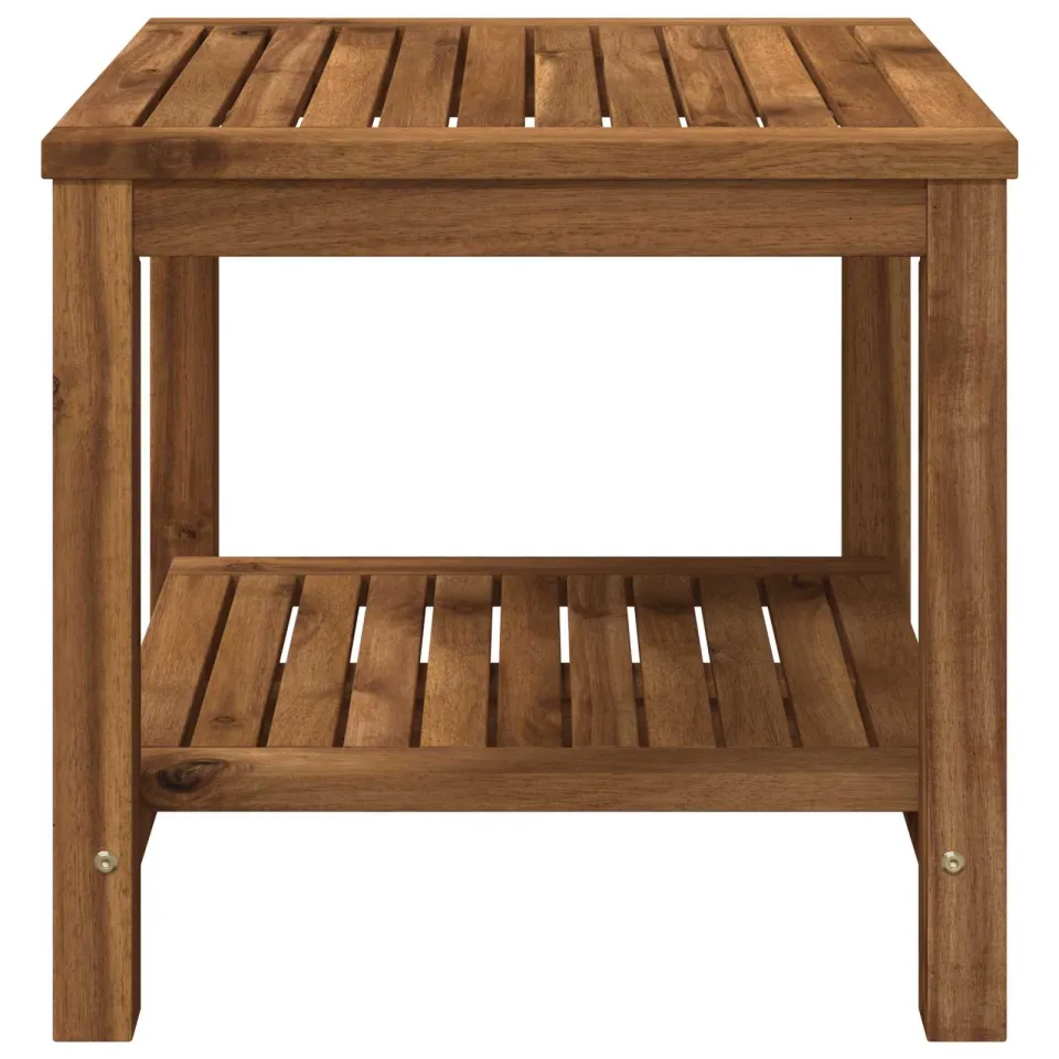 vidaXL Salontafel LAREN Naturel 48,5 x 49 x 45 cm Massief Acaciahout Bruin