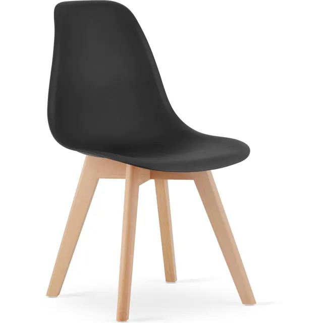 Viking Choice KITO - Eetkamerstoel - 46x50x80cm - beuken poten - zwart