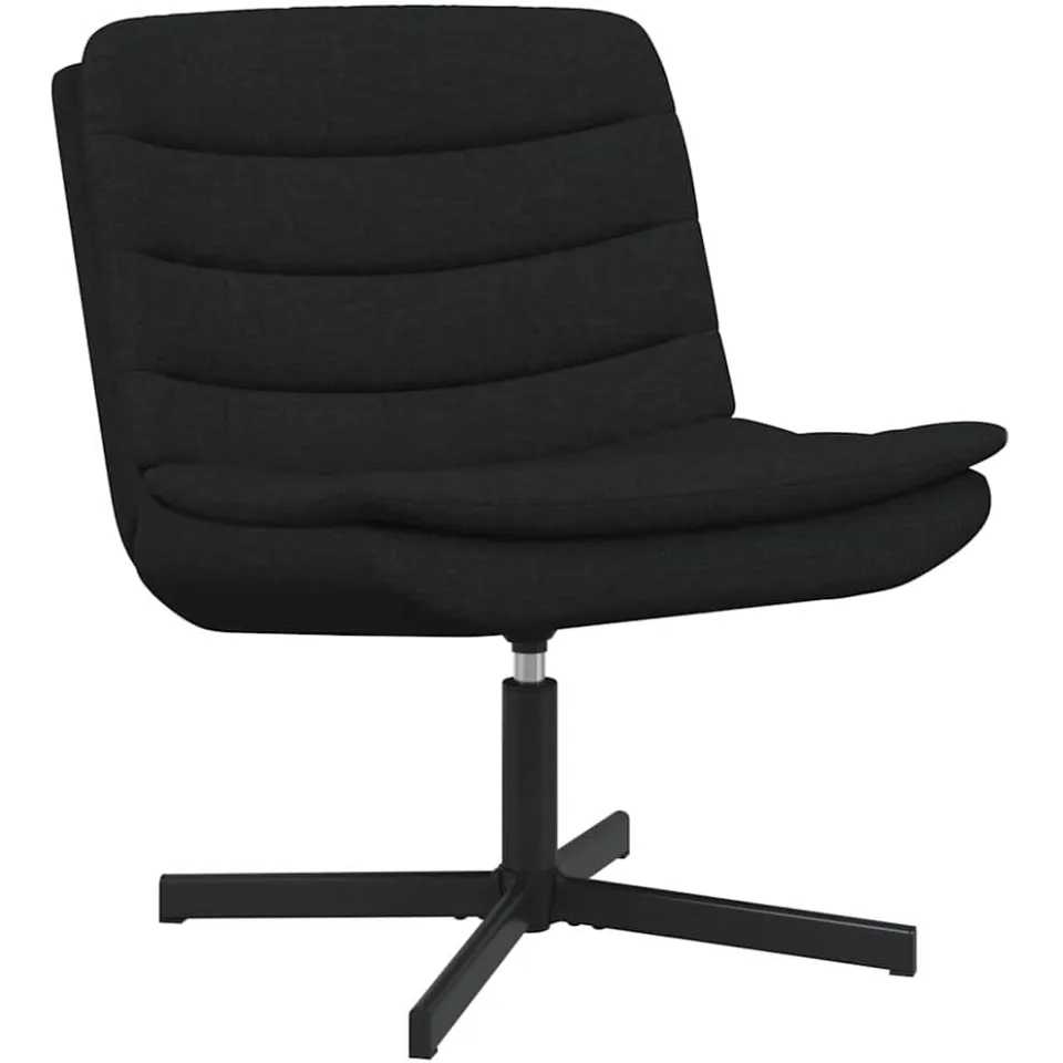 vidaXL Draaistoel Zwart 63 x 75 x 76 cm Stof