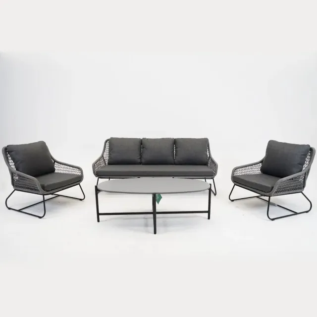 VITA Loungeset Portofino 4 dlg antraciet