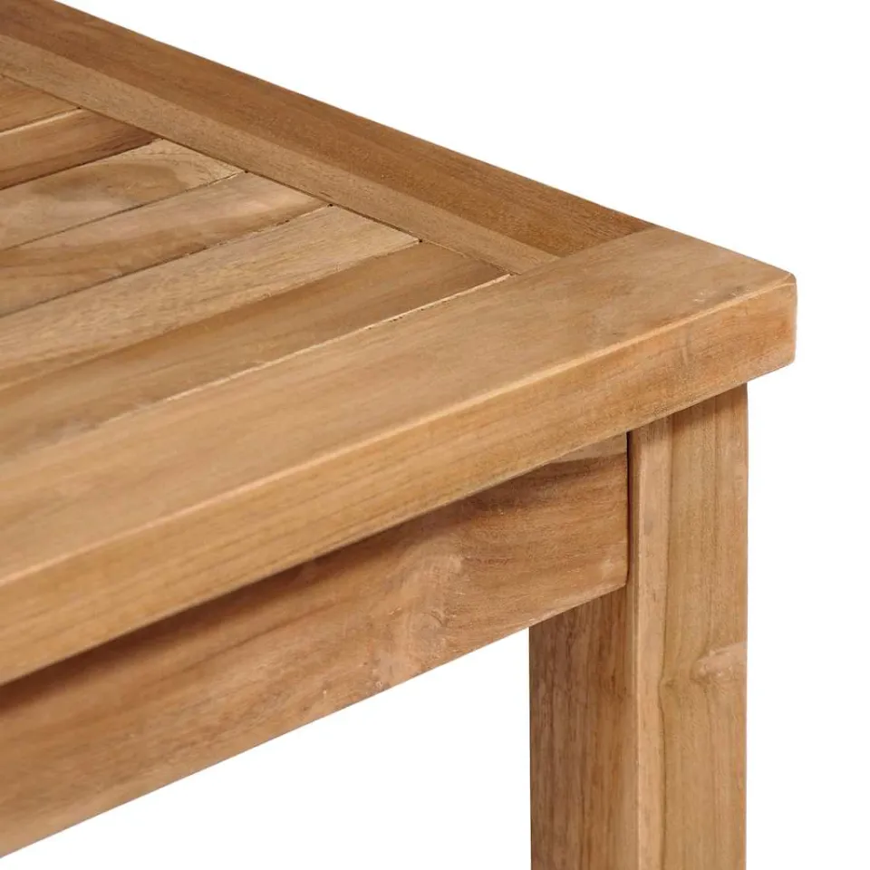 vidaXL Tuintafel 80x80x77 cm massief teakhout bruin, foto 4