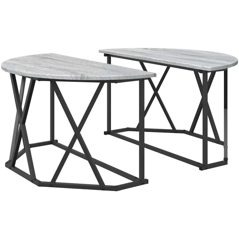 vidaXL Salontafel Grijs Sonoma 80 x 80 x 42 cm, foto 3