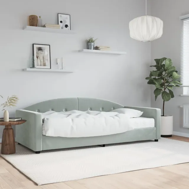 vidaXL Slaapbank met matras 90x200 cm fluweel roze