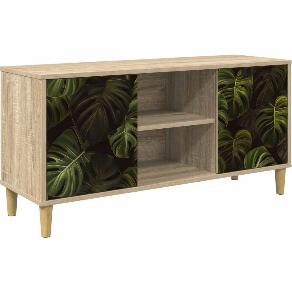 vidaXL Tv-meubel ELBURG 102 x 33 x 50 cm Sonoma Bewerkt hout bruin, foto 3