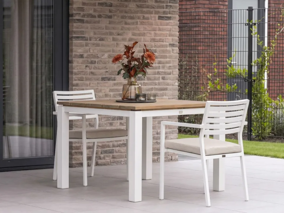 Bellagio tuinmeubelen Bellagio Rumo/Lagundo 90cm dining tuinset 3-delig stapelbaar, foto 4