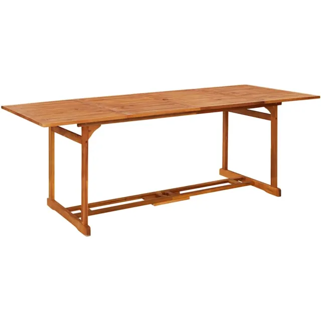 vidaXL Tuintafel 220x90x75 cm massief acaciahout Bruin