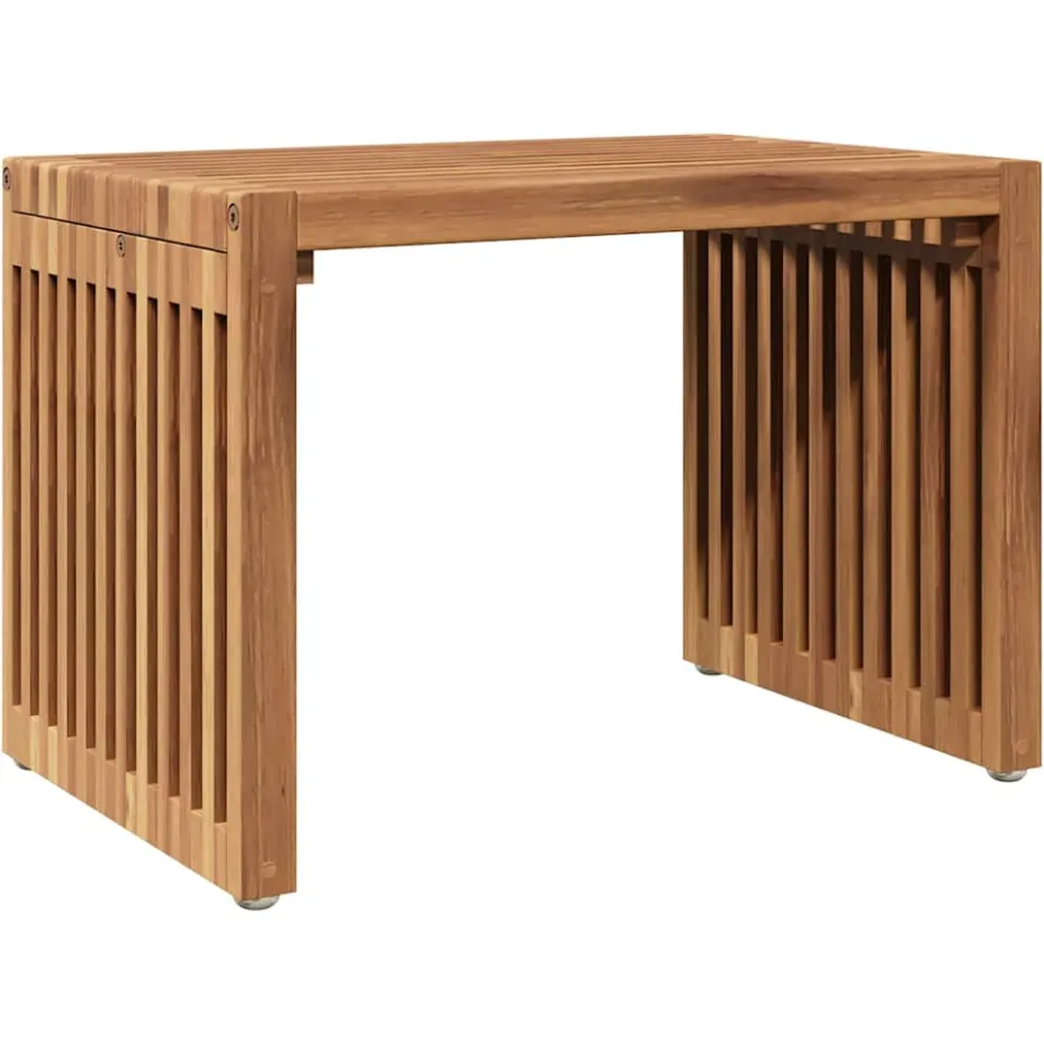 vidaXL Tuin Bijzettafel Bruin 50 x 32,5 x 35 cm Massief Teakhout, foto 3
