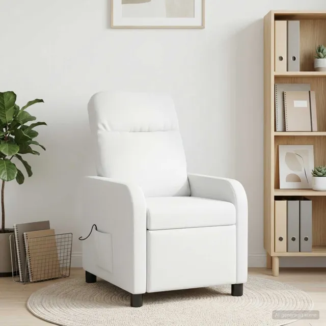 vidaXL Massage Recliner Wit Stof
