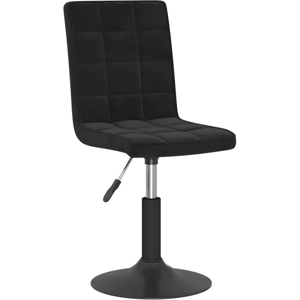 vidaXL Eetkamerstoelen draaibaar 2 st fluweel zwart