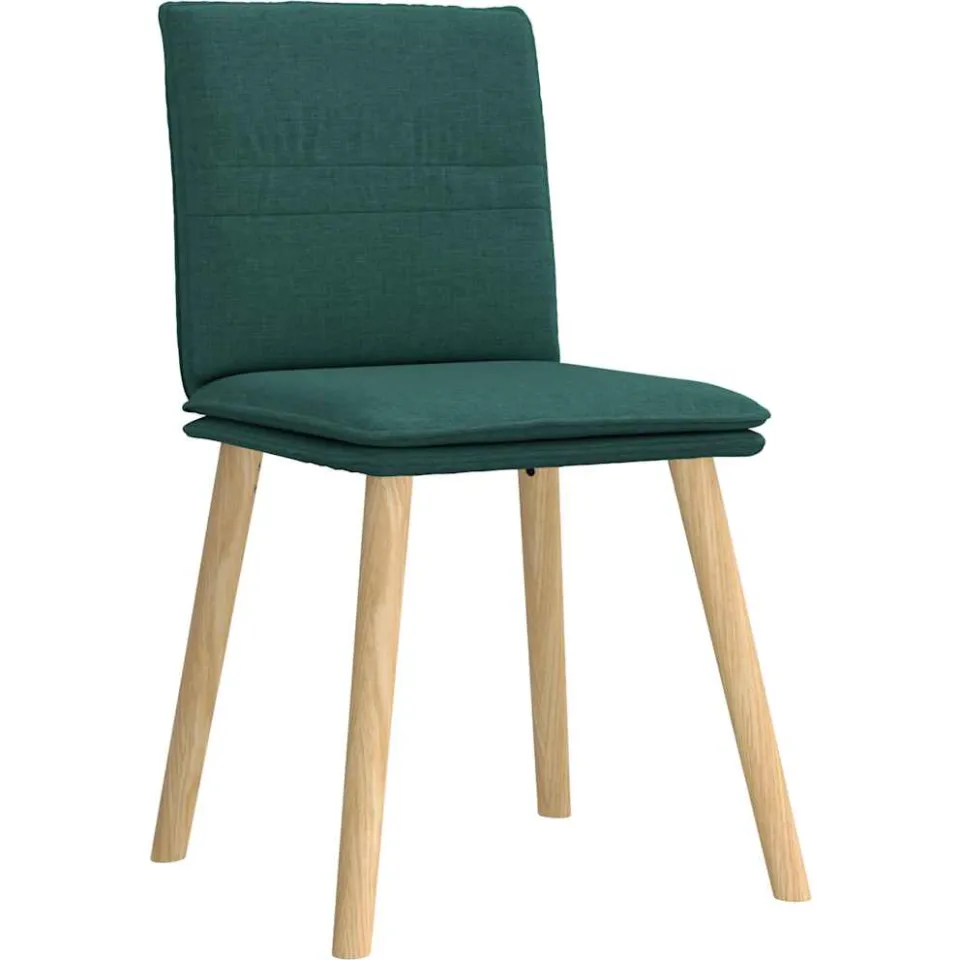 vidaXL Eetkamerstoelen 6 st stof donkergroen