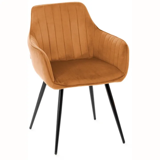 Homla Chair - ANDRE - Velour Caramel - 56x61x86 cm