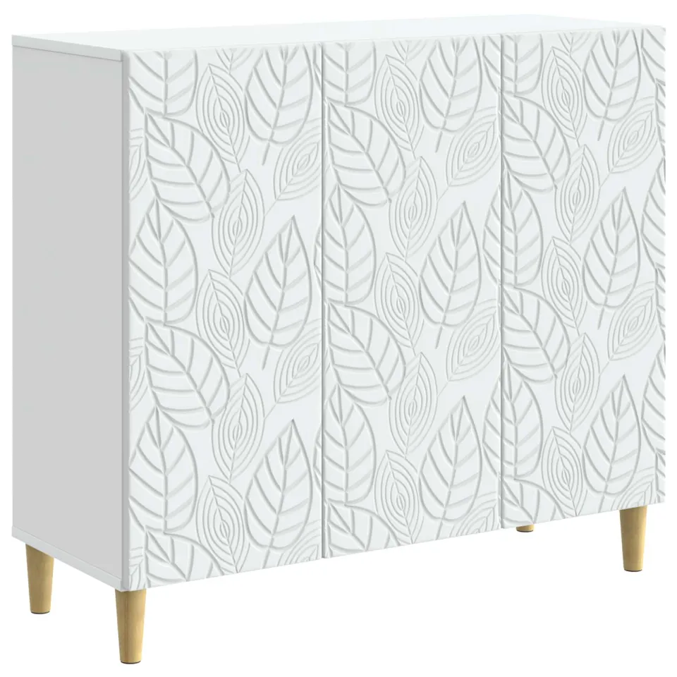 vidaXL Dressoir Wit 89 x 34,5 x 80 cm Bewerkt hout