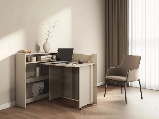 MEUBELLA Lenart Work Concept - Bureau rechts - Beige - 136x115x93 cm