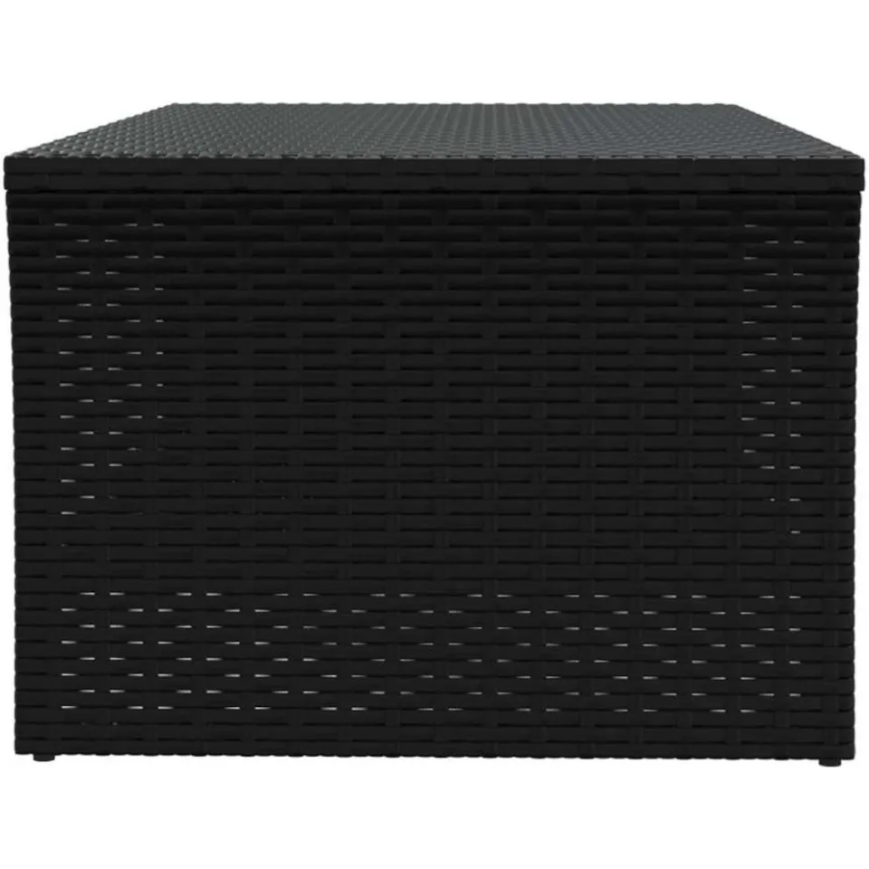 vidaXL Salontafel 100x50x40 cm poly rattan zwart, foto 4
