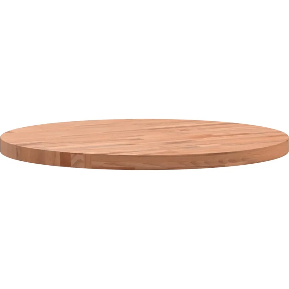 vidaXL Tafelblad rond Ø50x2,5 cm massief beukenhout Bruin