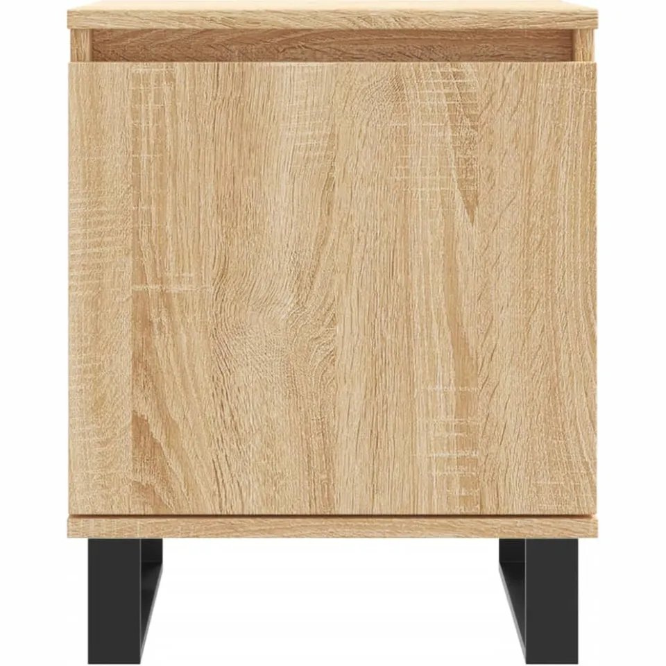 vidaXL Nachtkastjes 2 st 40x30x50 cm bewerkt hout sonoma eikenkleurig, foto 4