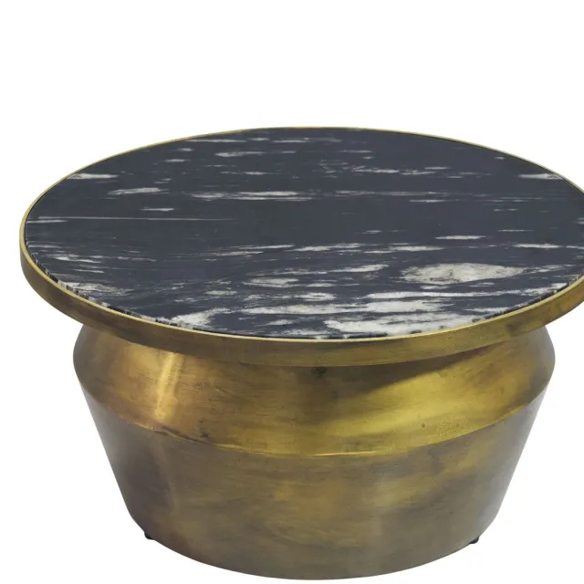 Wohnling Salontafel zwart marmerlook 60 cm - WL7.549 Zie omschrijving