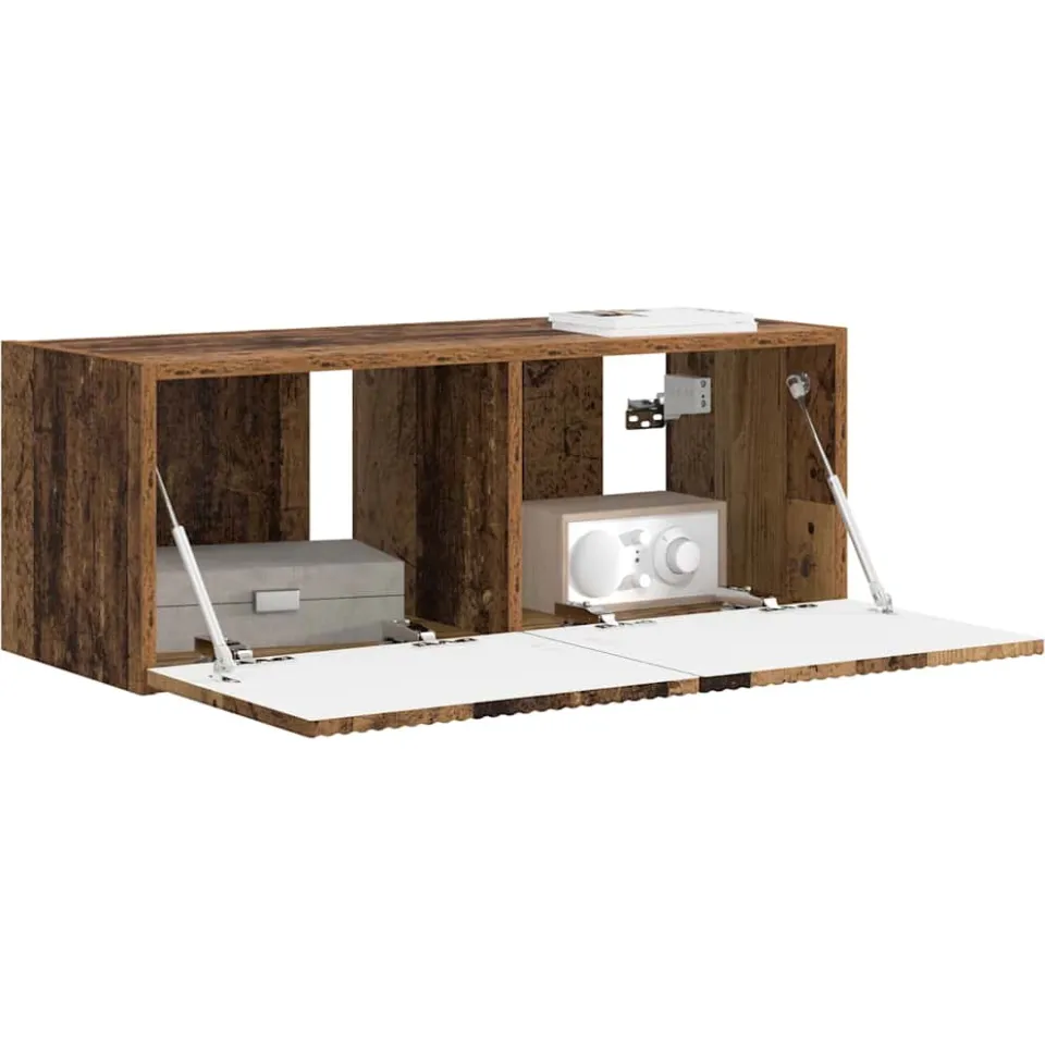 vidaXL TV Wandkast 78,5 x 30 x 29,5 cm Oud hout Bewerkt hout Bruin