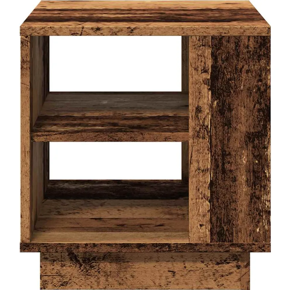 vidaXL Salontafel 40x40x43 cm bewerkt hout oud houtkleurig bruin, foto 4
