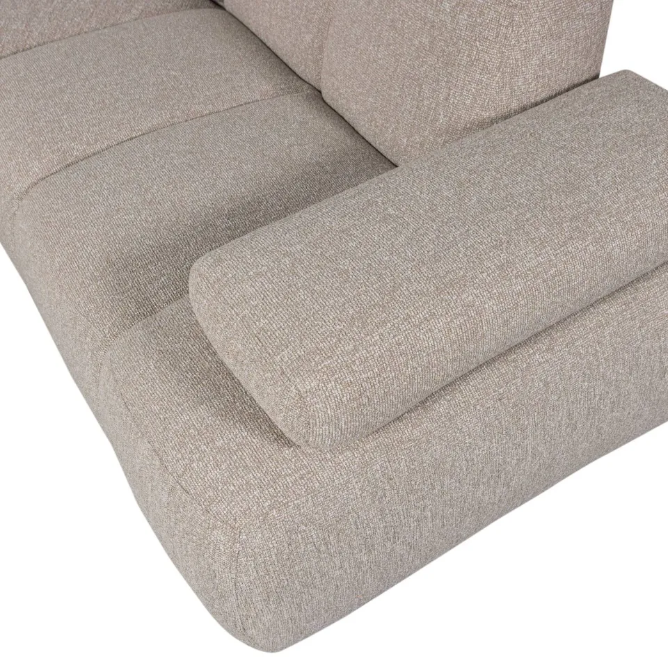 WOOOD Mojo Hoekbank Rechts - Bouclé - Beige Melange - 74x310x230, foto 5