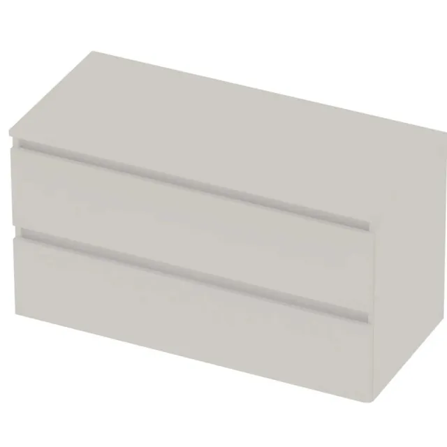 Basic-Line Deck 46 Badmeubelset Greeploos 100x46x58 cm Mat White Mat Wit