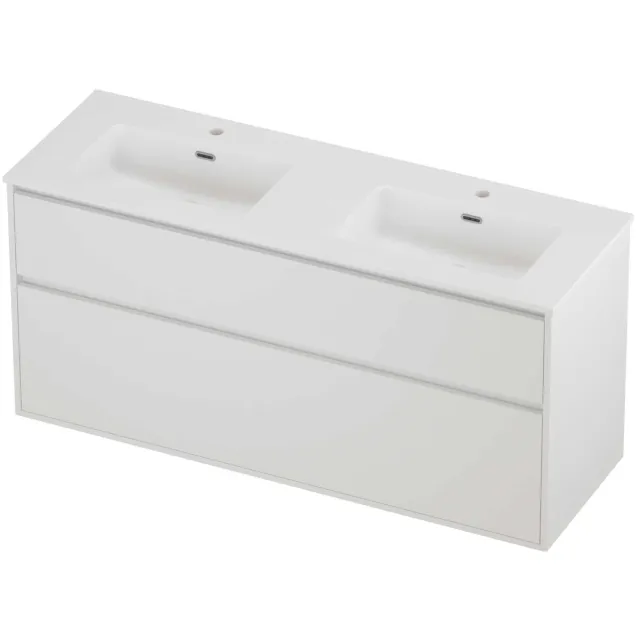 Proline Tribute Badmeubelset Porselein Elegant 2 Gaten 140x46x67 cm Mat Wit Mat White