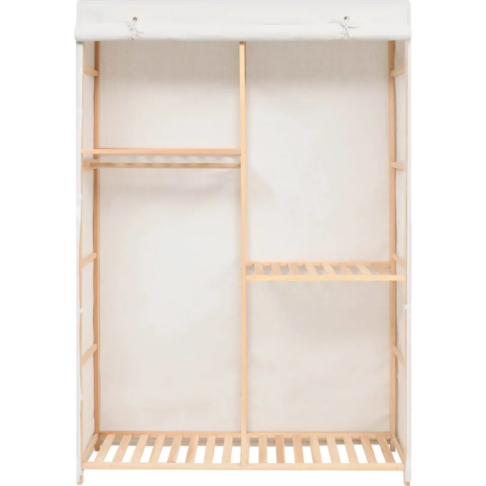 vidaXL Kledingkast 3-laags 110x40x170 cm wit, foto 2