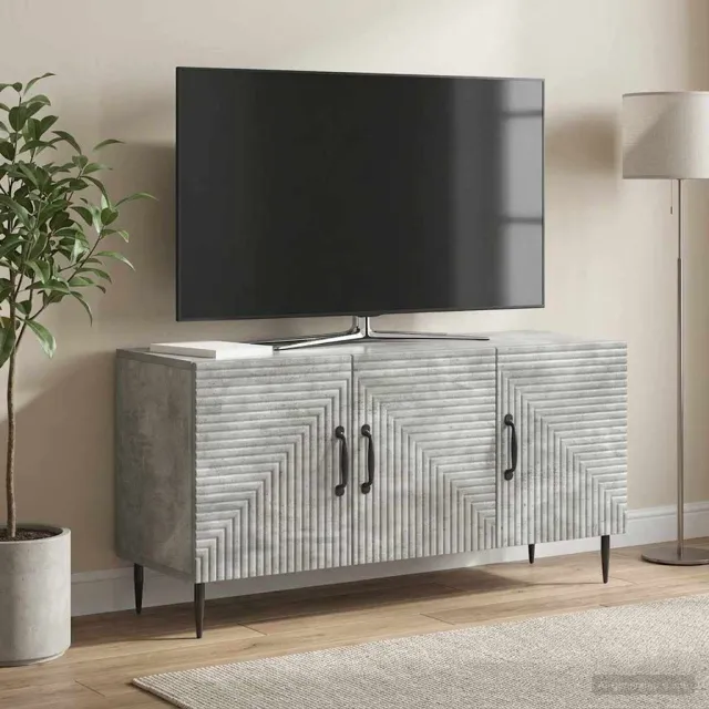 vidaXL TV-kast Betongrijs 99 x 34,5 x 50 cm Bewerkt hout grijs, foto 2