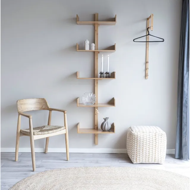 House Nordic Wandplank Naturel - Bamboe - 25x50x180cm - Wandplank Villa - House Nordic