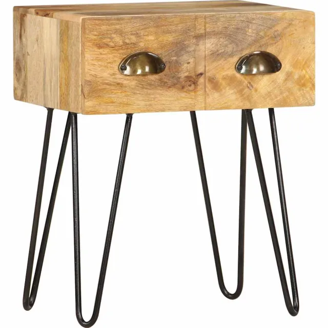 vidaXL Nachtkastje 40x30x50 cm massief mangohout bruin
