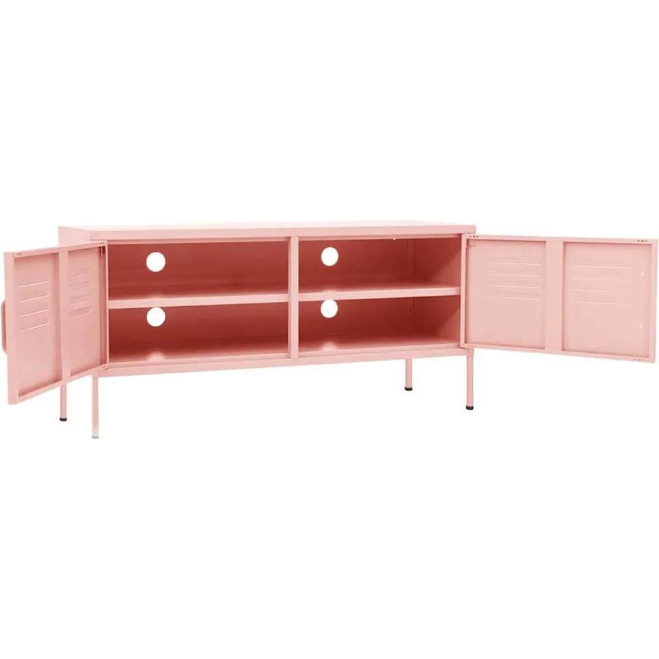 vidaXL Tv-meubel 105x35x50 cm staal roze, foto 3