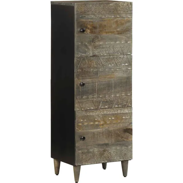 vidaXL Hoge kast 40x33x110 cm massief mangohout bruin