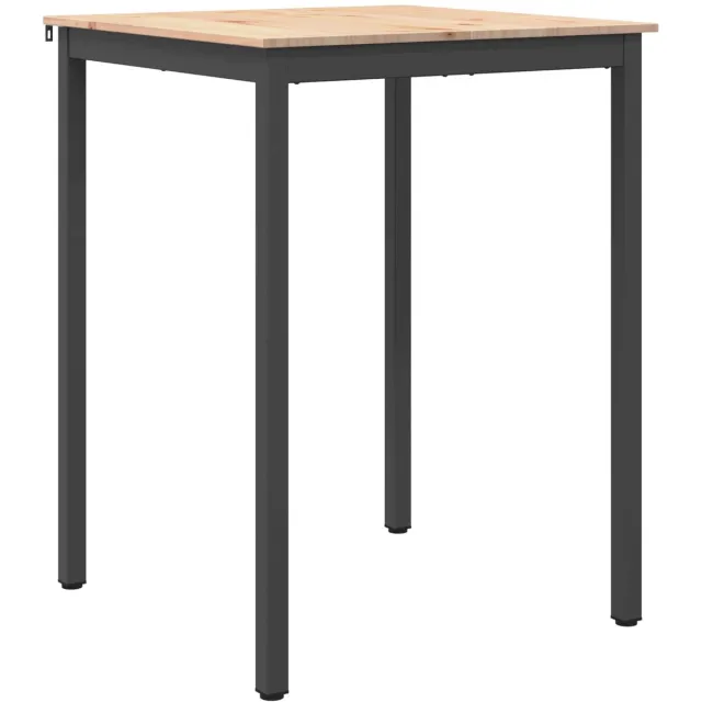 vidaXL Bartafel - 80 - x - 80 - x - 105 - cm - Massief - grenenhout - Naturel - Vierkant