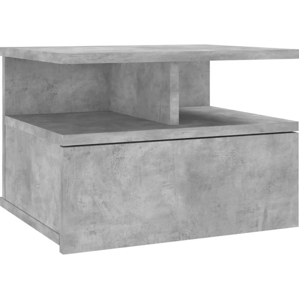 vidaXL Nachtkastjes 2 st 40x31x27 cm bewerkt hout betongrijs