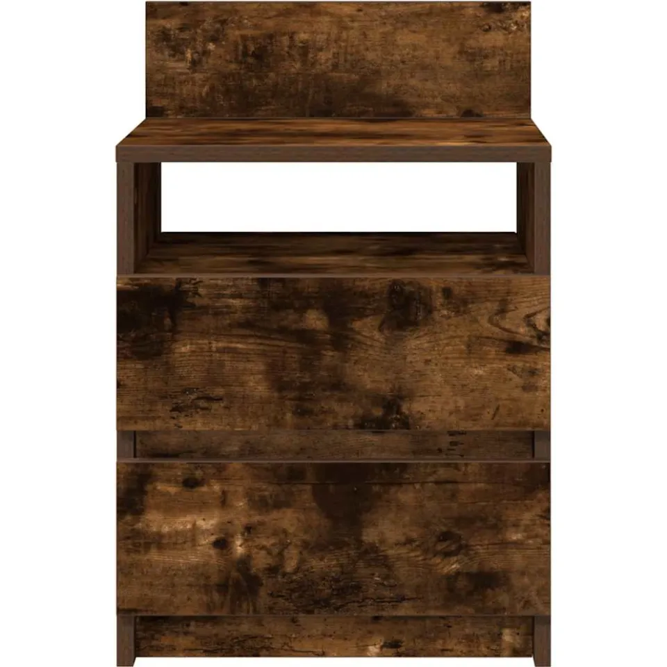 vidaXL Nachtkastjes 2 st met 2 lades 40x33x60 cm gerookt eikenkleurig, foto 4