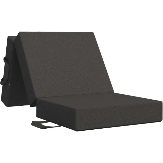 vidaXL Vouwbare - Sofa - Bed - 75 - x - 63 - x - 45 - cm - Donkergrijs