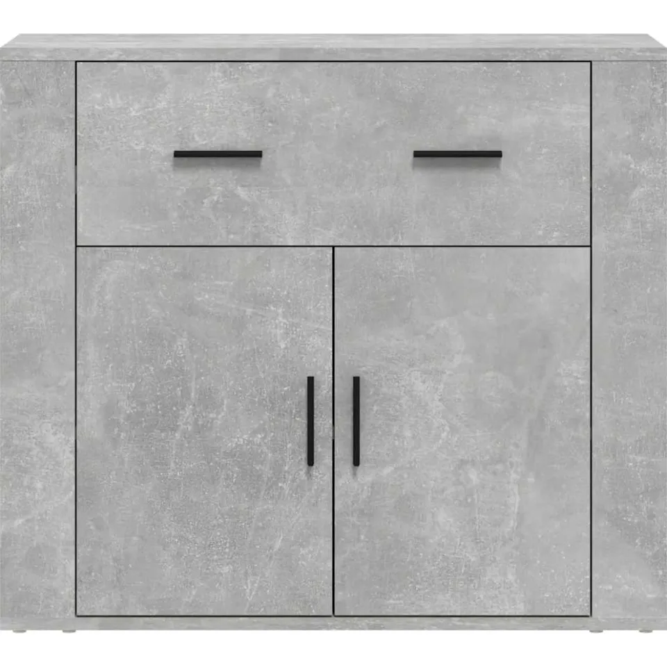 vidaXL Dressoir 80x33x70 cm bewerkt hout betongrijs grijs, foto 4