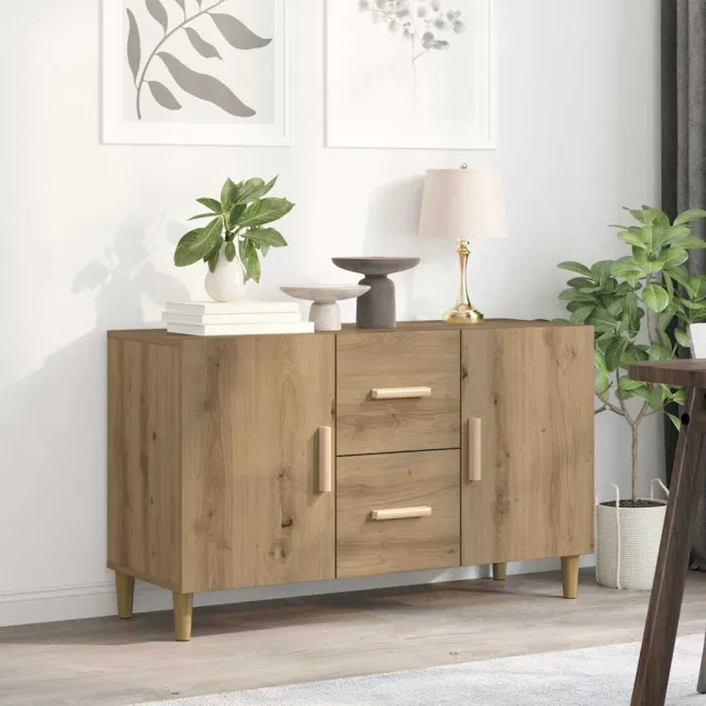 vidaXL Dressoir 100x36x60 cm bewerkt hout artisanaal eikenkleurig, foto 2