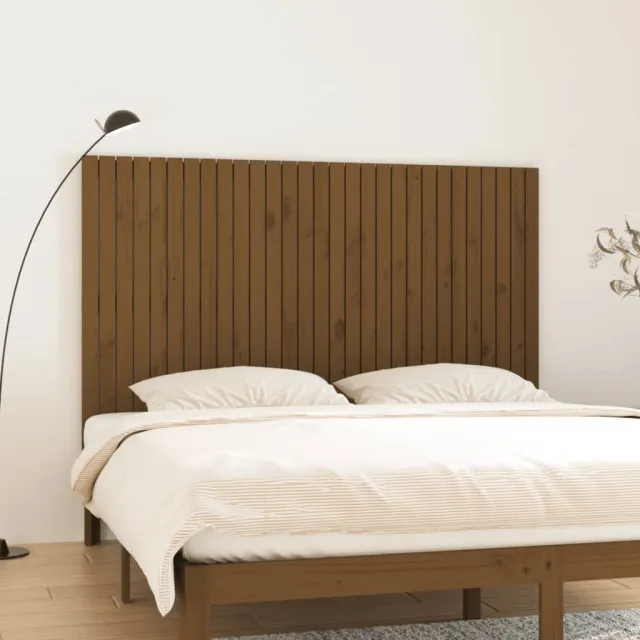 vidaXL Wandhoofdbord 185x3x110 cm massief grenenhout honingbruin
