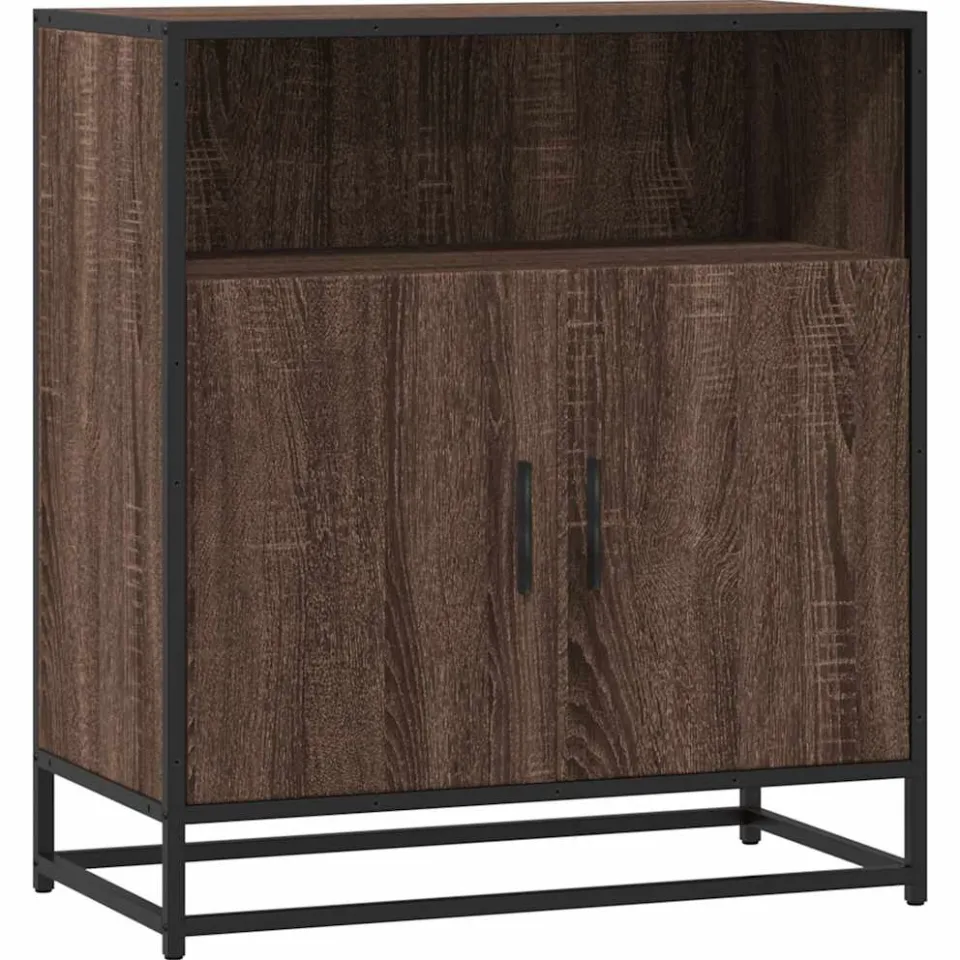 vidaXL Dressoir 68x35x76 cm bewerkt hout bruin eikenkleur, foto 3