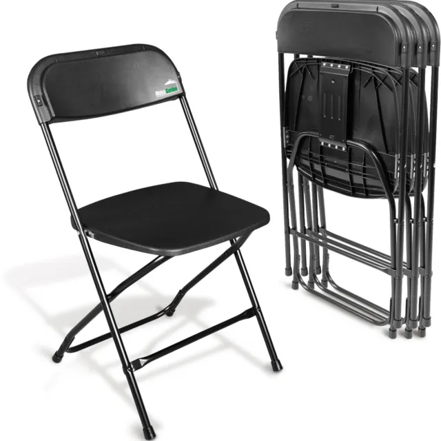 MaxxGarden Klapstoelen set - 4 x vouwstoel - zwart