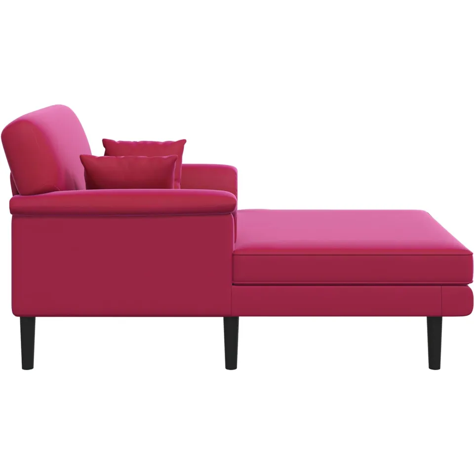vidaXL Chaise longue Wijnrood fluweel, foto 4