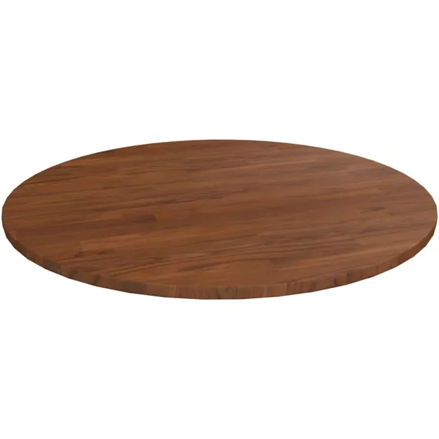 vidaXL Tafelblad rond Ø70x1,5 cm bewerkt massief eikenhout donkerbruin