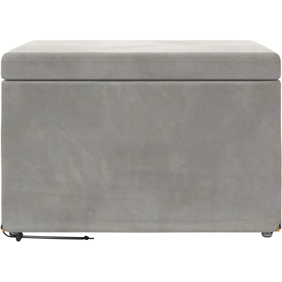 vidaXL Kruk Lichtgrijs 61 x 41 x 40 cm Velvet en Gefabriceerd Hout