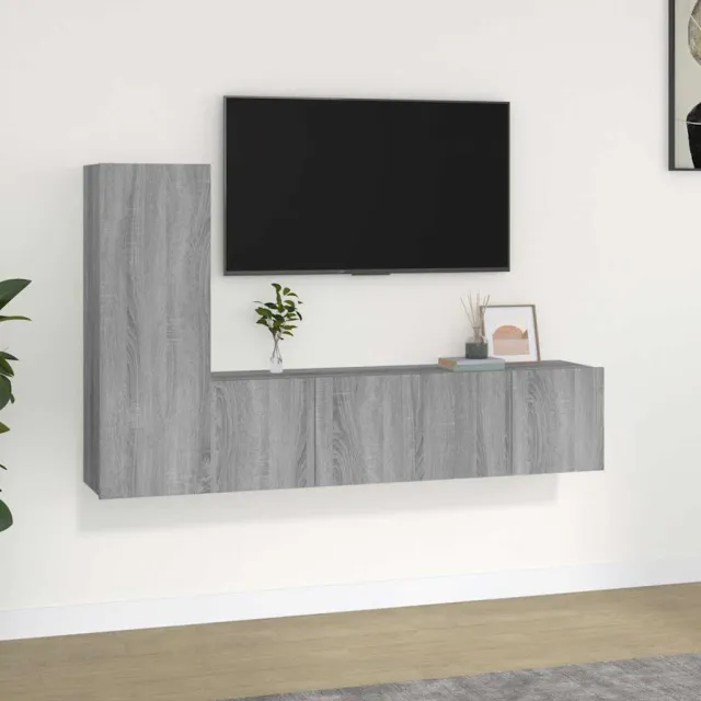 vidaXL 3-delige Tv-meubelset bewerkt hout grijs sonoma eikenkleurig, foto 2