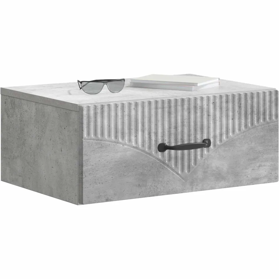 vidaXL Wandbeugel Bedkast 2 st Betongrijs 49 x 34,5 x 20 cm