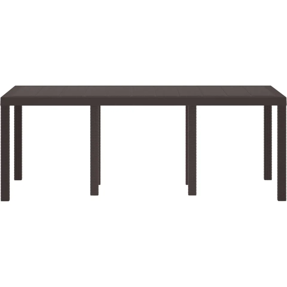 vidaXL Tuinstafel Bruin 200 x 100 x 73 cm poly rattan
